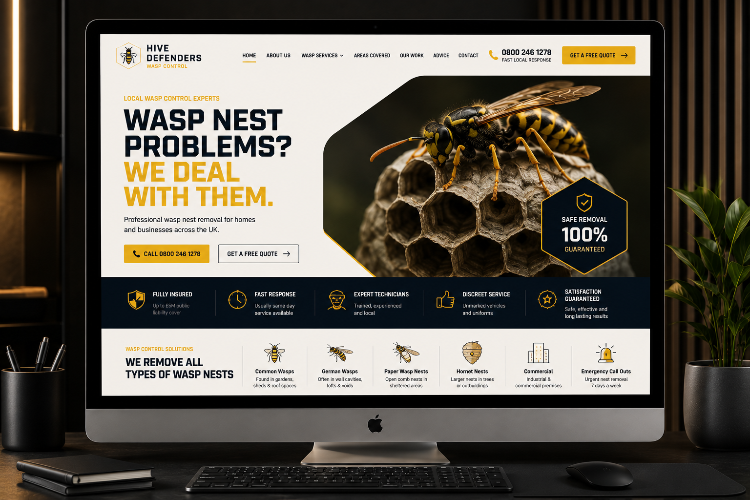Unique pest control website design