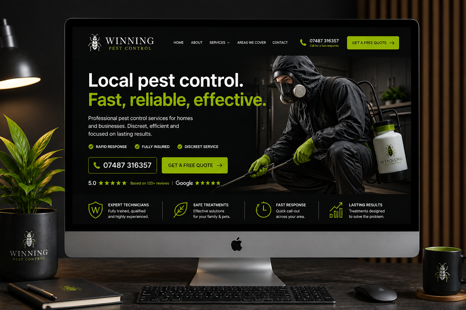 Example of a pest control website